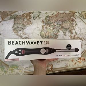 NIB BRAND NEW Beachwaver Co Dual Voltage Auto Curling Wand Black $129 retail